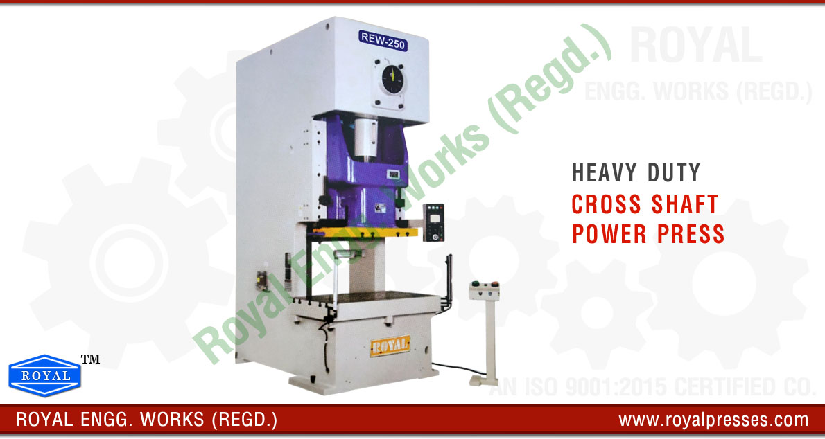 Cross Shaft Power Press manufacturers exporters suppliers in india punjab ludhiana