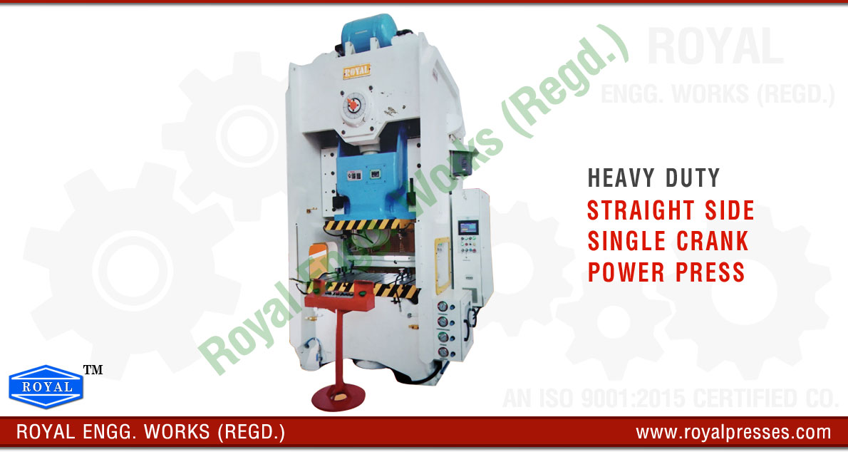 Straight Side Single Crank Power Press manufacturers exporters suppliers in india punjab ludhiana